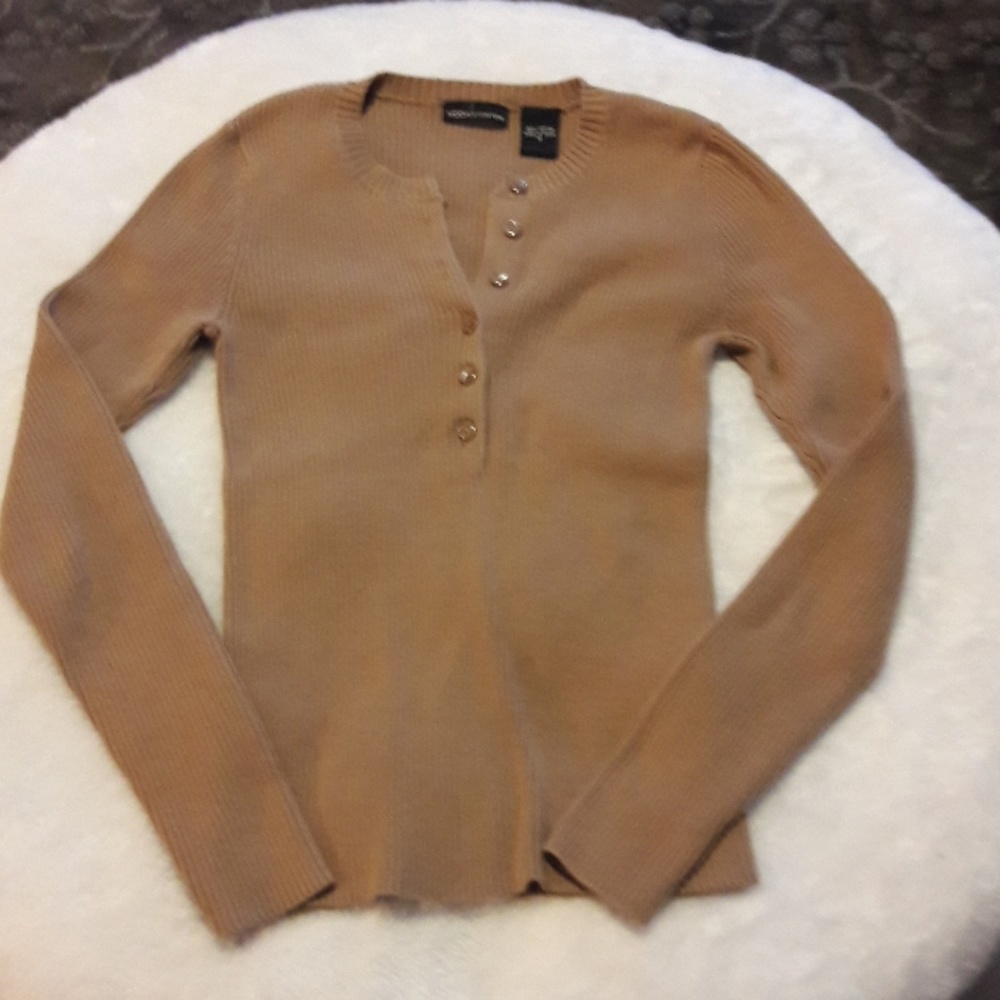Camel colored long sleeve shirt